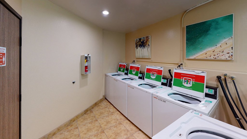 Laundry Care Centers at Huntington Cove Apartment Homes in Huntington Beach, California.