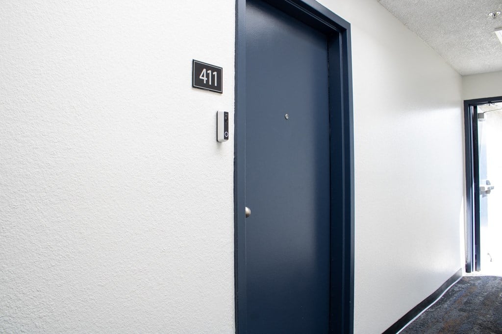 front door at Imperial Apartments in Santa Ana, CA.