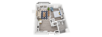 a1 floor plan  1 bedroom with 2 baths  1192 square feet