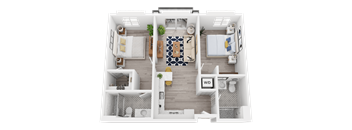 a 1 bedroom floor plan  395 sq ft