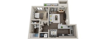One Bedroom Apartment Floor Plan