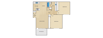Two Bedroom one bathroom