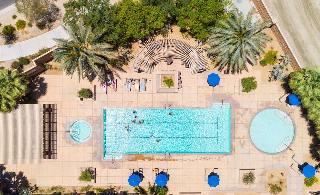 Mediterra Apartment Homes Aerial Pool Deck & Pool View