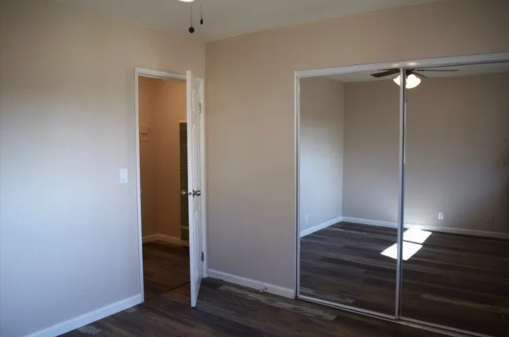 Bedroom at University Palms Apartment Homes in Loma Linda.