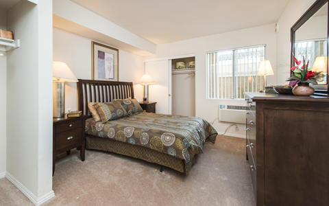 Bedrom at Valley View Senior Villas in Garden Grove, CA.