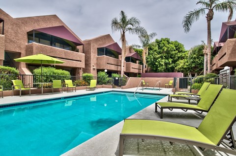 Swimming Pool at Desert Flower Apartment Homes.