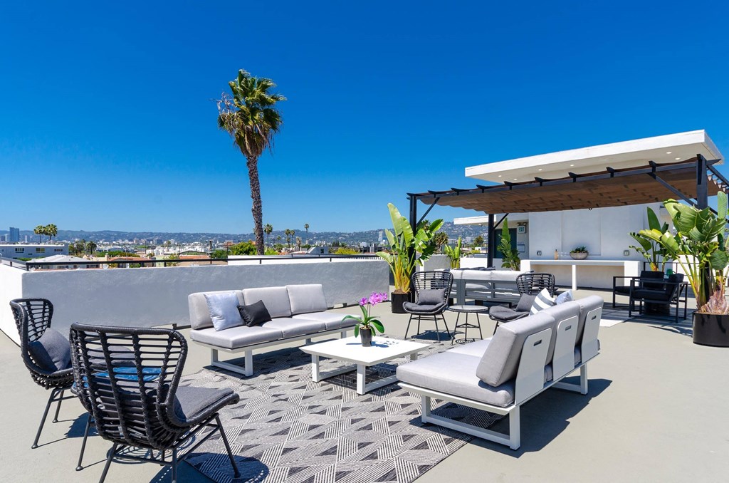 rooftop at Ace on Orange Grove Apartments in Los Angeles, California.
