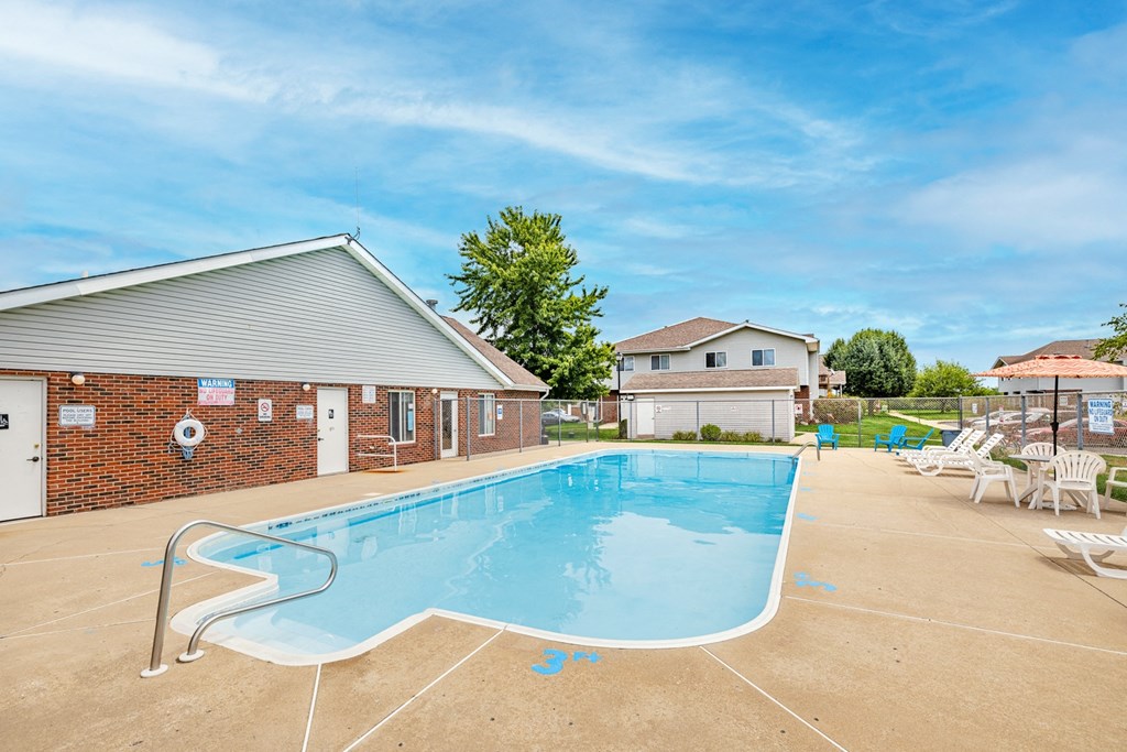 the swimming pool at our apartments