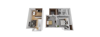 The Bristol Apartments 2 Bedroom 1 Bath Townhouse