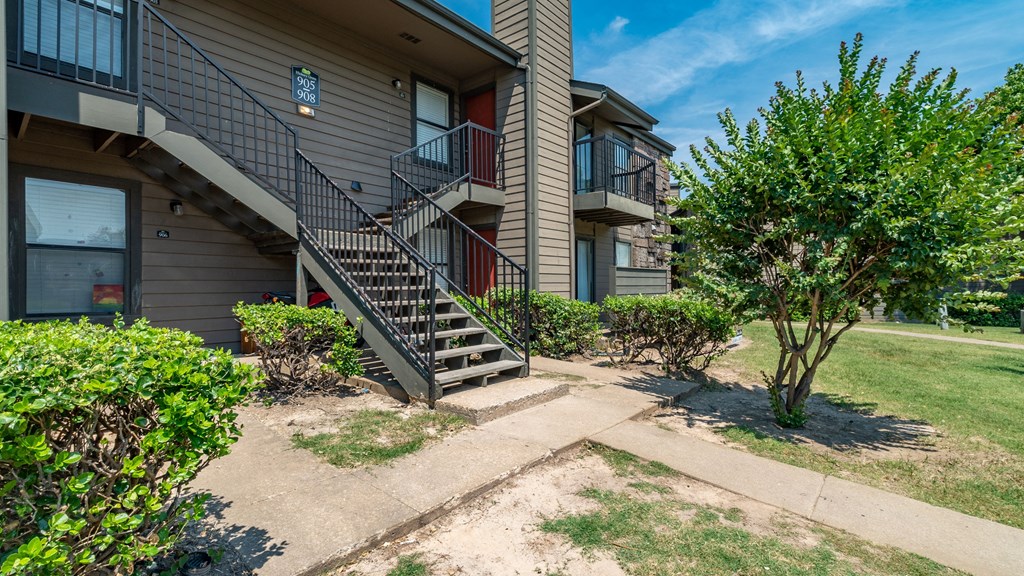 our apartments offer a staircase to the entrance of the building