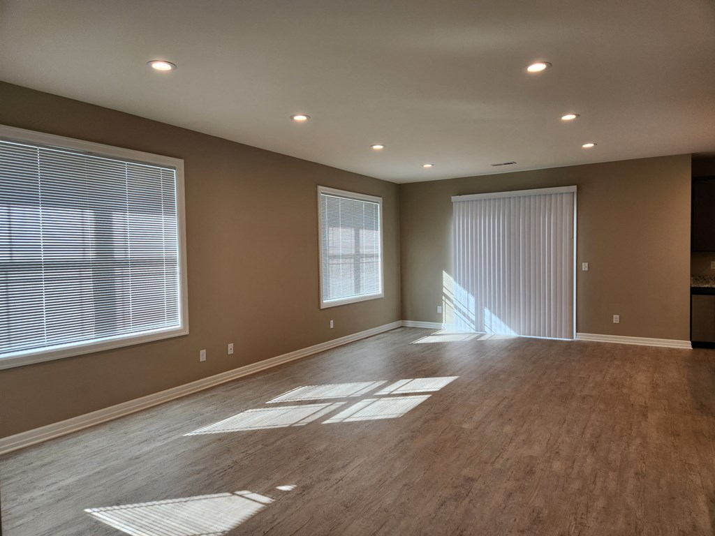 Living room with hardwood floors