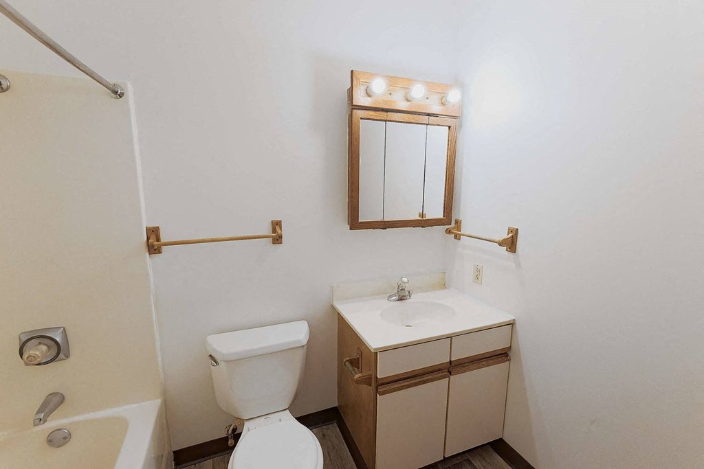 a bathroom with a toilet sink and a mirror