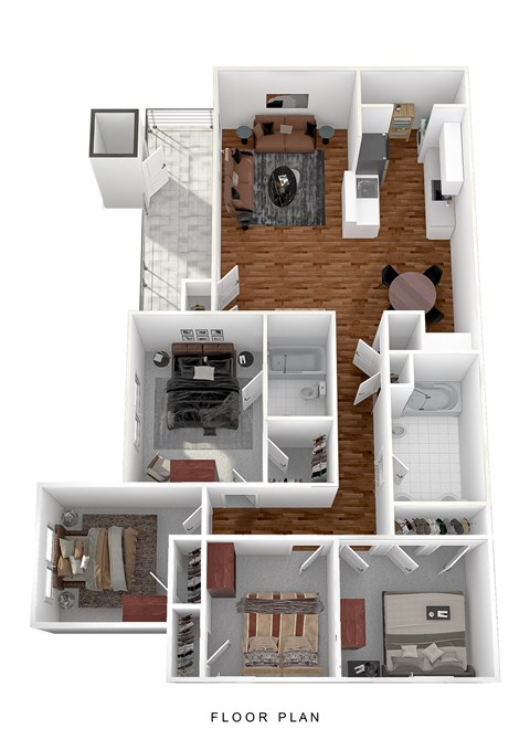 bedroom floor plan an in 1 bed 1 bath