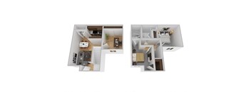 2 Bedroom with Den 1.75 Bath Town House