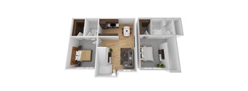 2 Bedroom 2 Bath Townhouse