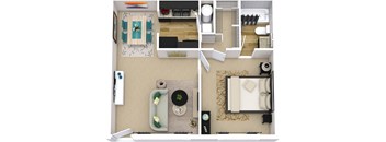Ashbrooke Apartments 572 sq foot floor plan