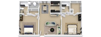Ashbrooke Apartments 805 sq ft floor plan