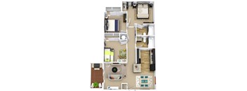 Ashbrooke Apartments 980 sq ft floor plans
