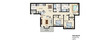 Stonegate Apartments Amarillo, Texas 3 Bedroom Floor Plan