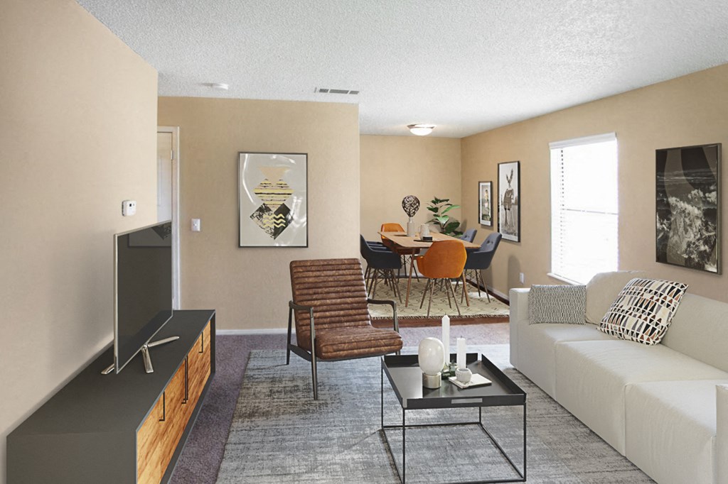 Hickory Grove Apartments Interior Living Room