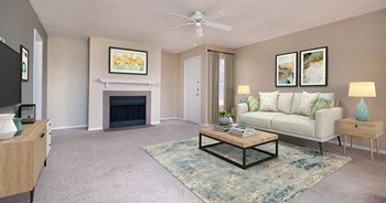 Huntington Pointe Apartments Interior Living Room III - Photo Gallery 6