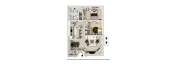 Oakbrook Court 2 Bedroom Floor Plan