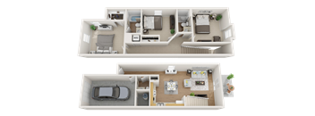 Patriot Pointe 3 Bedroom Townhome Floor Plan