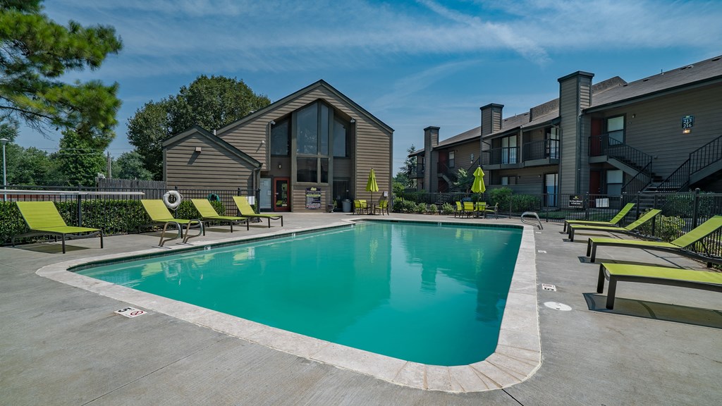the swimming pool at our apartments