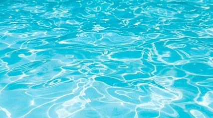 clear blue water in a swimming pool
