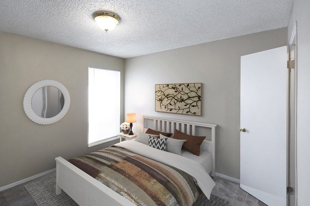 Park Meadows Apartments Kansas City MO Digitally Staged Bedroom