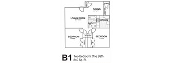 2 Bedroom/1 Bath