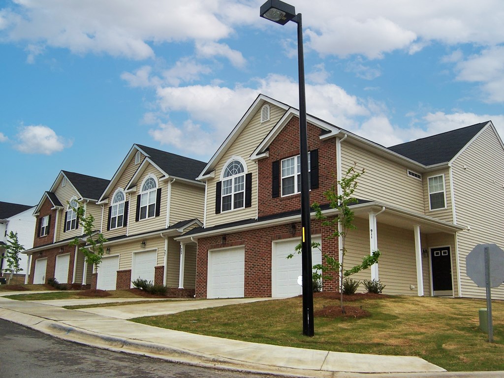 a house with a street light in front of it