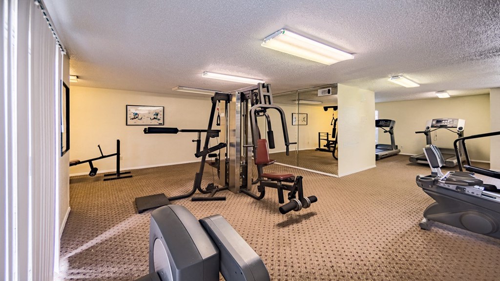 the gym at the preserve at polo ridge apartments fl
