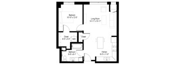 D1 Floor Plan at Gateway Northeast, Minnesota, 55418