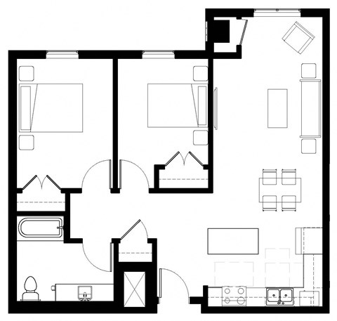 2B3 Floor Plan at Elk Ridge Lodge, Elk River