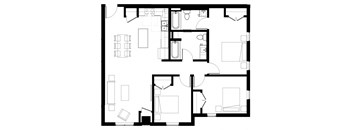 3B2 Floor Plan at Elk Ridge Lodge, Elk River, MN, 55330