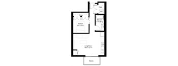 Alcove B Floor Plan at Gateway Northeast, Minneapolis, MN, 55418