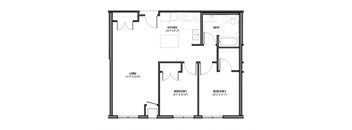 the schematic floor plan