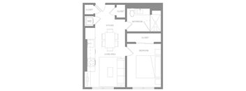 1 Bedroom G Floor Plan