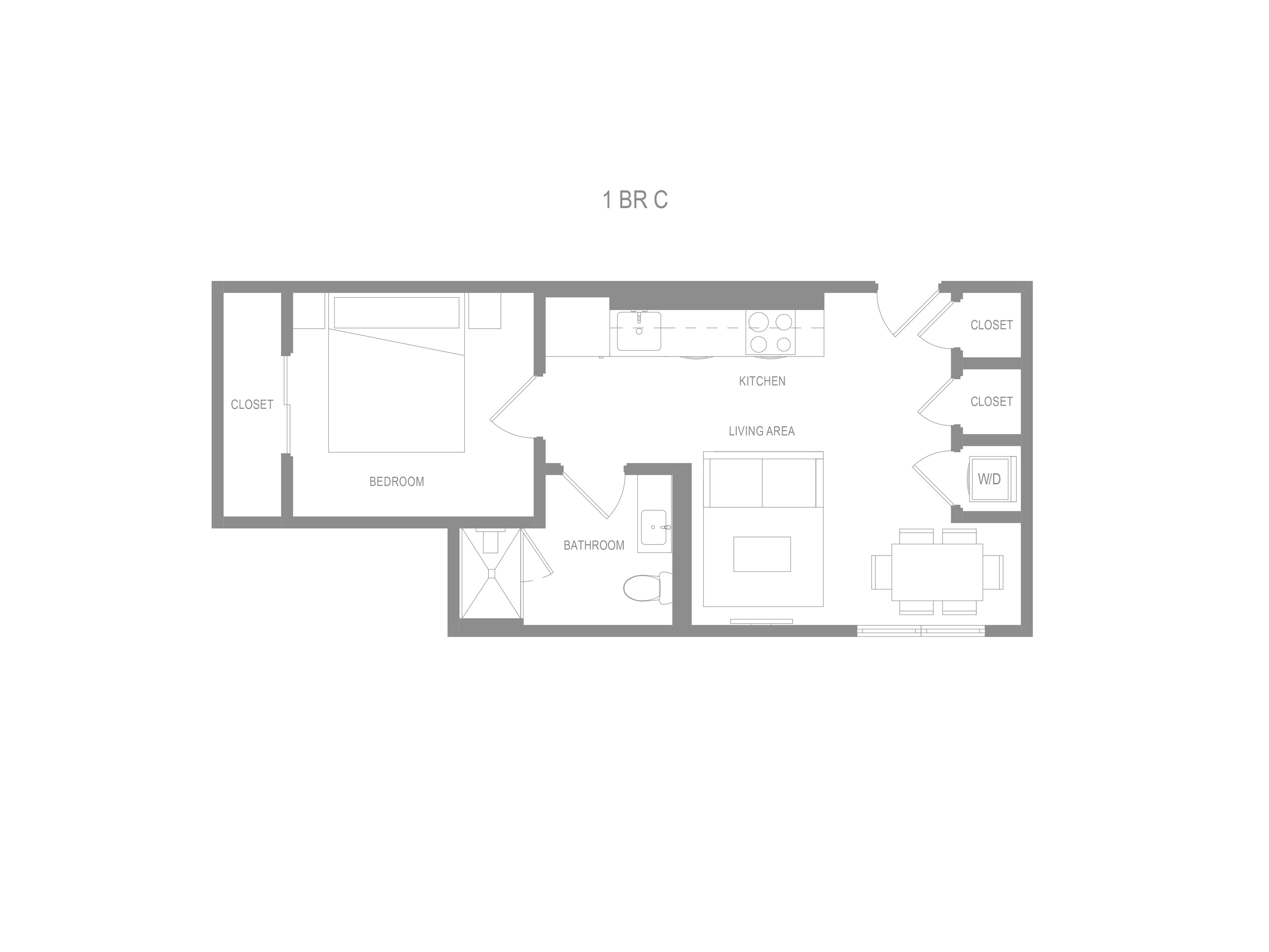Alta 1 Bedroom C Floor Plan