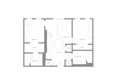 2 BR A Floor Plan