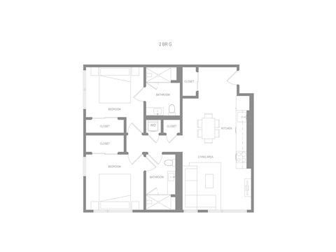 Alta 2 Bedroom G Floor Plan