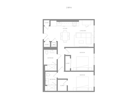Alta 2 Bedroom N Floor Plan