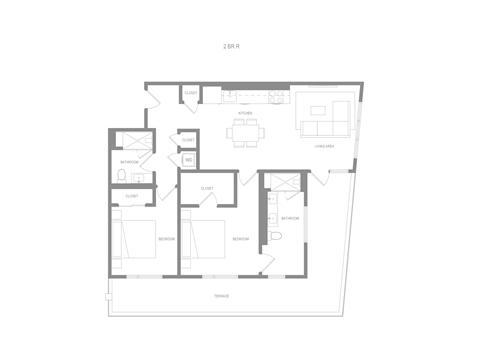 Alta 2 Bedroom R Floor Plan