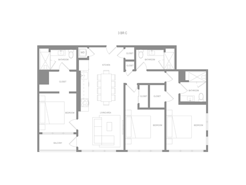 Alta 3 Bedroom C Floor Plan