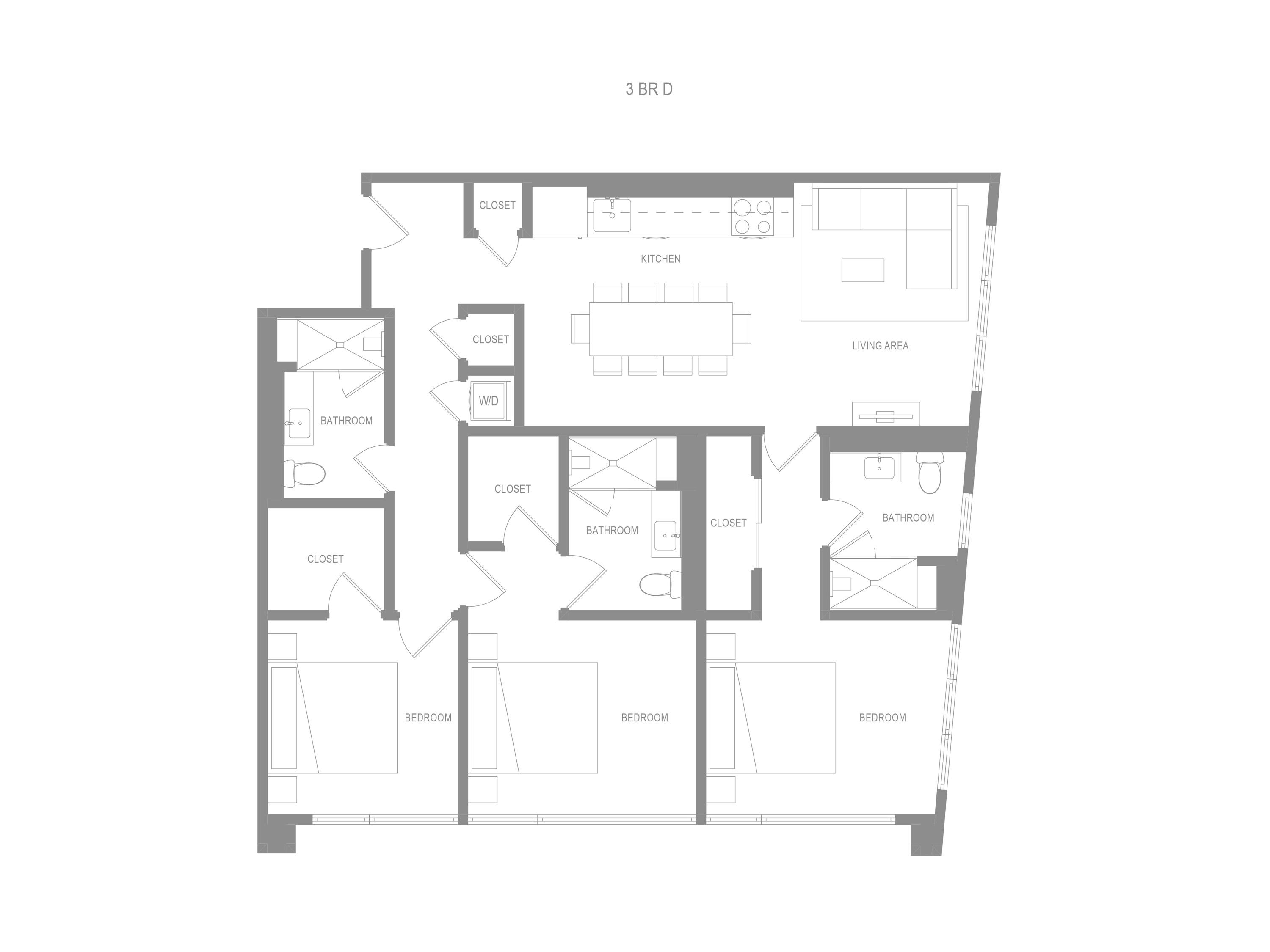 Alta 3 Bedroom D Floor Plan