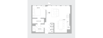 1 BR AB Floorplan