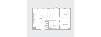 1BR AC Floorplan