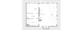 1BR AE Floorplan