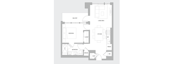 1BR AQ Floorplan